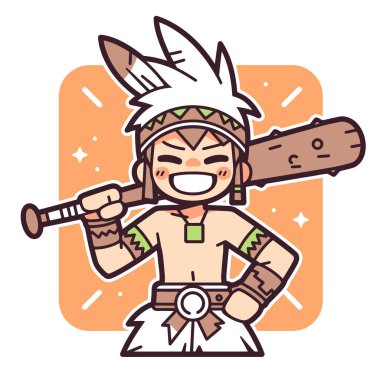 Kulüplü Amerikan Yerli Savaşçısı çizgi filmi.