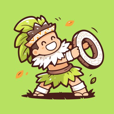 Geleneksel giyinmiş neşeli bir Filipinli dansçı..