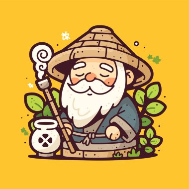 Bambu Asası ve Çay Seremonisi ile Bilge Münzevi