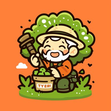 Mutlu Bahçıvan Elma Hasadı