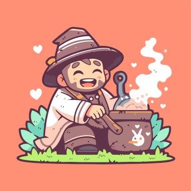 Mutlu Büyücü İksir Pişiriyor