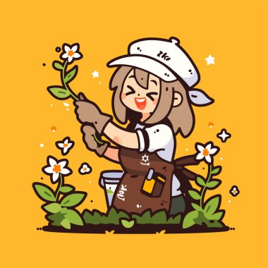 Mutlu Bahçıvan Sunny Garden 'da Çiçeklere Bakıyor