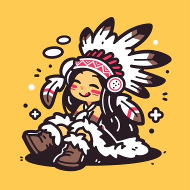 Sevimli Çizgi film Başlıklı Amerikan Çocuğu