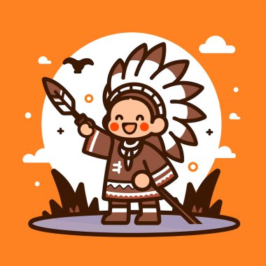 Mızraklı Amerikan Yerli Şefi