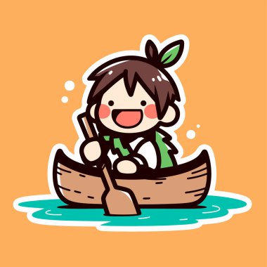 Teknedeki yakışıklı Asyalı adam.