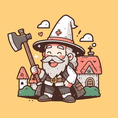 Balta Kullanan Sihirbaz Çizgi Filmi