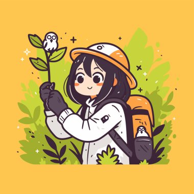 Ormanda Baykuş Olan Çevreci Kız