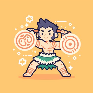 Çizgi film Savaşçısı Kalkanlı Pozisyon