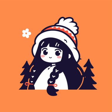 Karlı Orman Çizgi Filmindeki Tatlı Kış Kızı