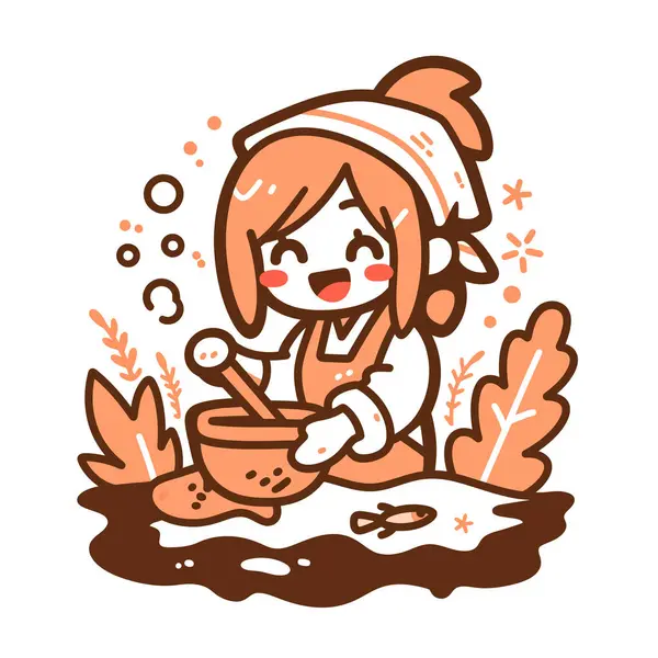 Sevimli Çizgi film Aşçısı Aşçılığı