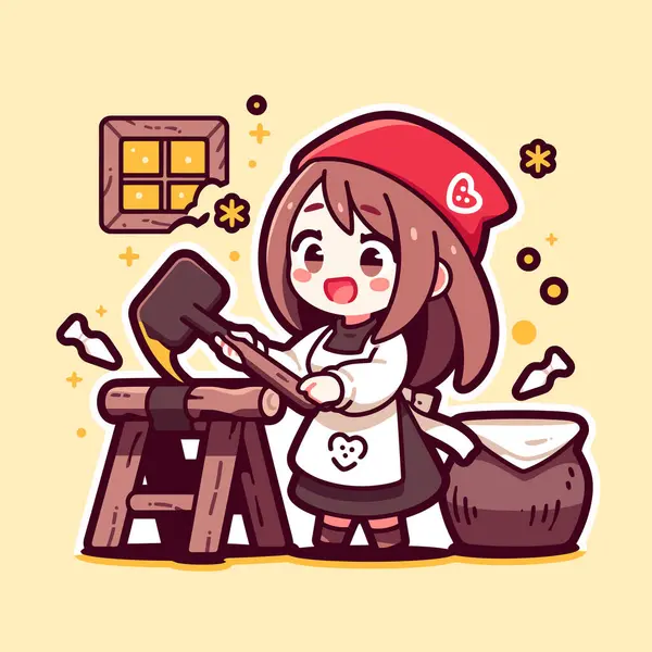 Atölyedeki Sevimli Demirci Kız