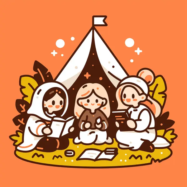 Çocuk Kitapları Kulübü Çadırda Hikayeler Okuyor