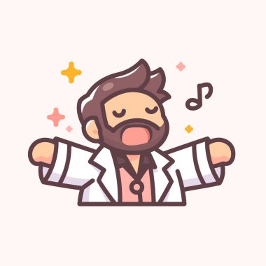 Açık Kollu Çizgi Film Şarkıcısı