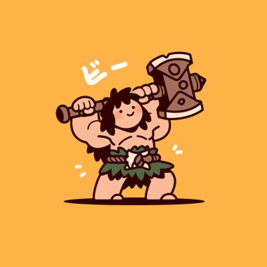 Çekiçli Strongman Karikatürü