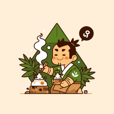 Japon çizgi film karakteri esrar tüttürüyor.