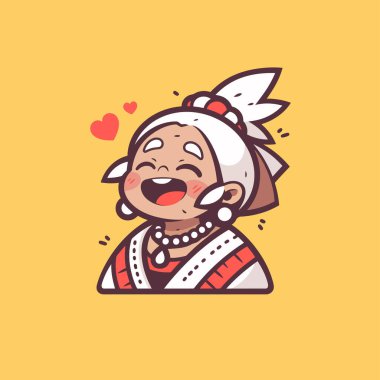 Kalpli mutlu büyükanne.