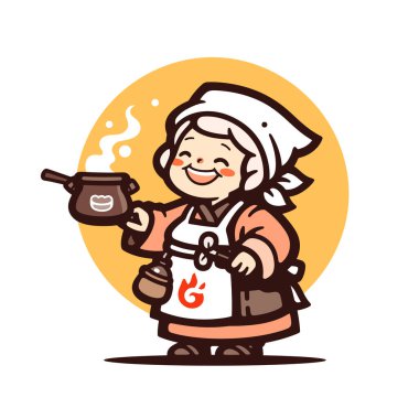 Mutlu Büyükanne Şef Lezzetli Yemek Pişiriyor