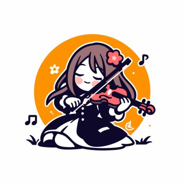 Chibi Kız Keman Çalıyor