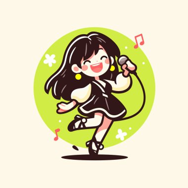 Sahnede Şarkı Söyleyen Chibi Şarkıcısı