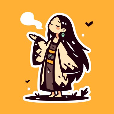 Tatlı Anime Kız Sakince Üflüyor