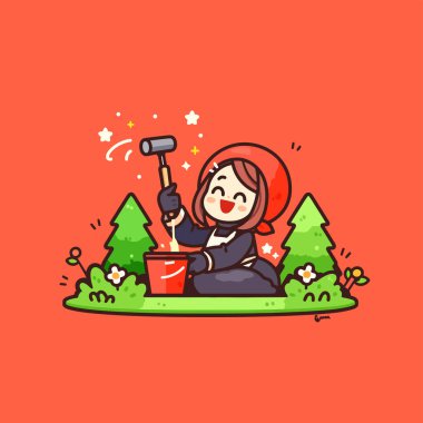 Küçük Kırmızı Başlıklı Kız Ormanda Pişiyor