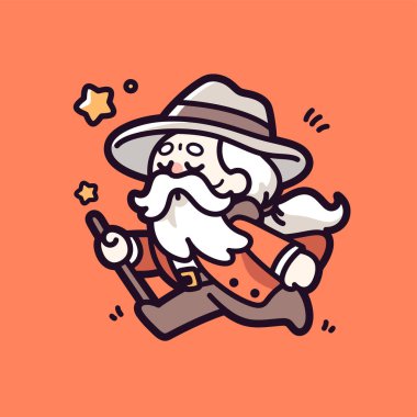 Asa ve Yıldızlarla Yürüyen Büyücü