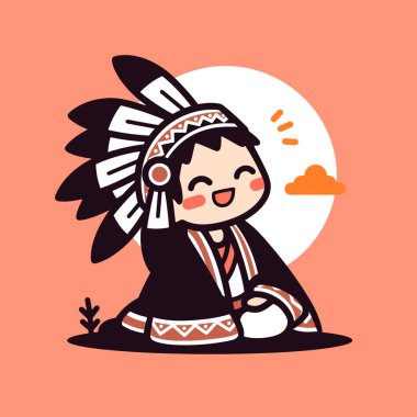 Geleneksel kıyafetli sevimli Hintli adam.