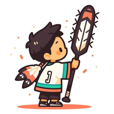 Törensel Nesne ile Yerli Amerikan Çocuğu