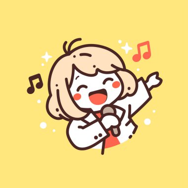 Mikrofonlu Mutlu Çizgi Film Şarkıcısı