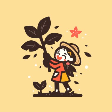 Ağaç Diken Mutlu Kız