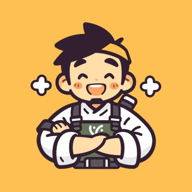 Overwatch 'dan Chibi Hanzo büyük bir gülümsemeyle