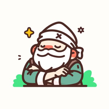 Çizgi film Bilge Adam Huzur içinde Dinleniyor