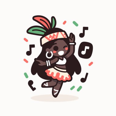 Karnaval Dansçısı Chibi Çizimi