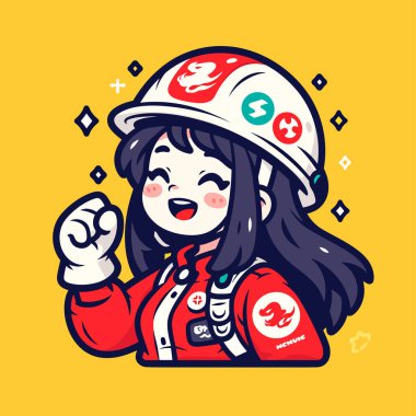 Üniformalı Mutlu Kadın İtfaiyeci