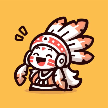 Mutlu Yerli Amerikan Çizgi Filmi Karakteri