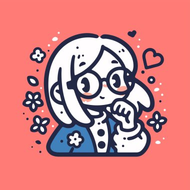 Gözlüklü şirin kız.