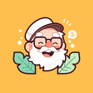 Sakallı ve Gözlüklü Mutlu Çizgi Film Savaşçısı