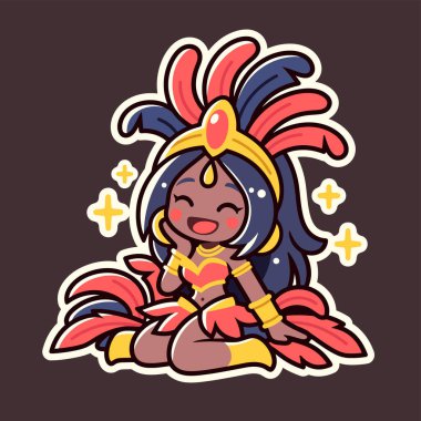 Tüylü Şirin Karnaval Dansçısı