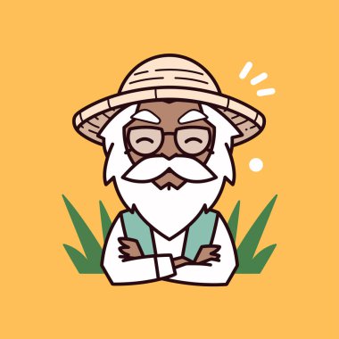 Hasır Şapkalı Mutlu Çiftçi