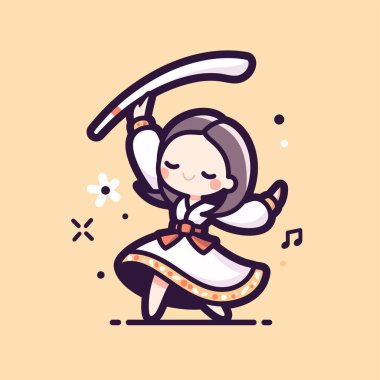 Şirin Dönen Derviş Dansçı İllüstrasyonu