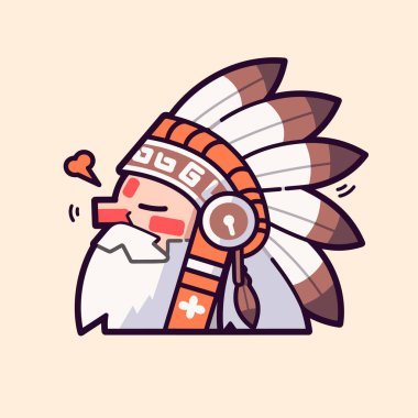 Tüylü Amerikan şefi Chibi.