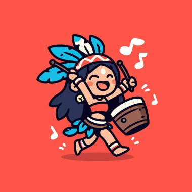 Yerel Amerikan Çizgi Filmi Davulcusu Müzikle Kutluyor