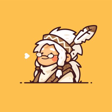 Tüylü Çekici Amerikan Yaşlı Çizgi Filmi Karakteri