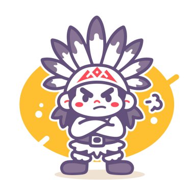 Kızgın Yerli Amerikan Çizgi Filmi Karakteri