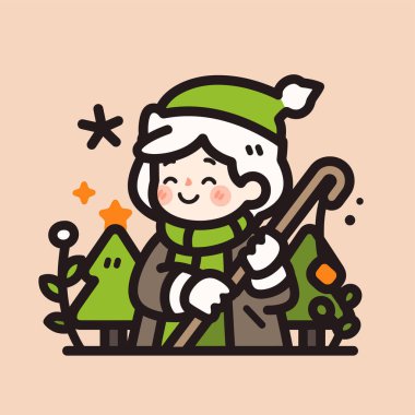 Ağaçlı Şirin Noel Çobanı