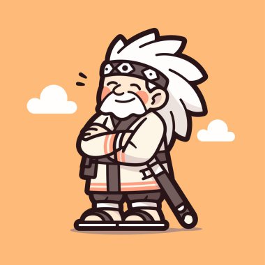 Yaşlı Samuray Çizgi Filmi Karakteri