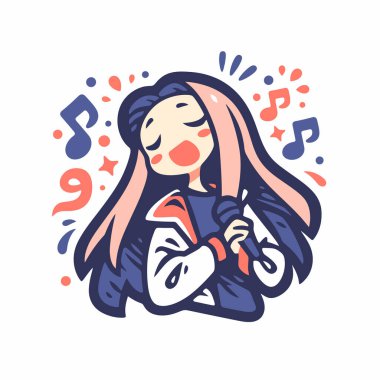 Mikrofonlu Anime Kız Şarkısı