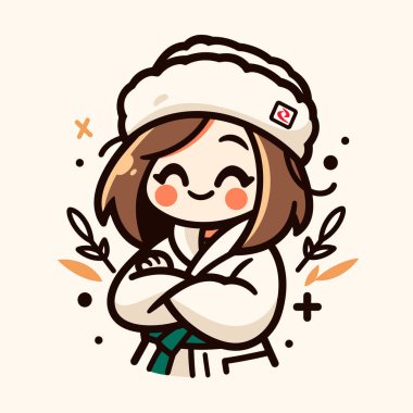 Kış Giysisindeki Çekici Kız Gülümsüyor