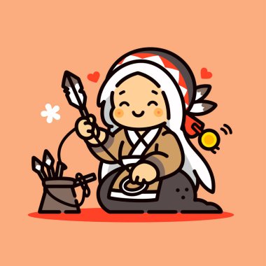 Oklu ve Titreşimli Sevimli Amerikan Okçusu