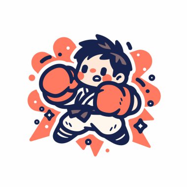 Sevimli Karate Çocuk Boksörü